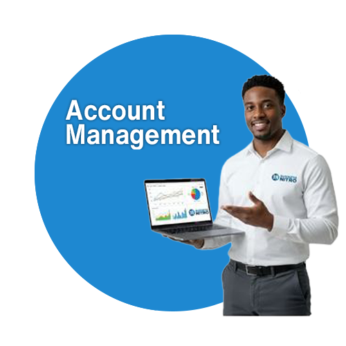 Service - Account Management Business Nitro, Upper One Solutions, marketing specialists, marketing growth, social media management, ad & media, video production, account management, website development, SEO